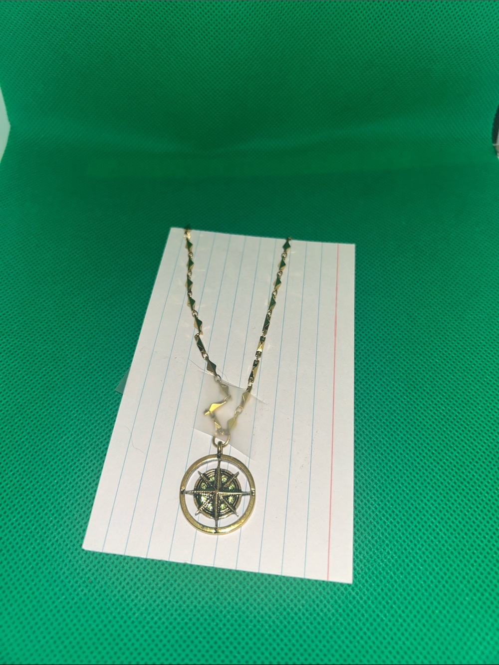 Gold Compass Pendant Necklace Disney Peter Pan